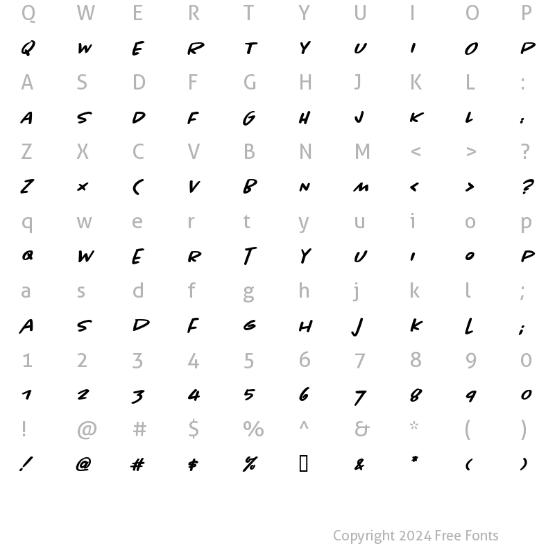 Character Map of Chantal Medium Italic