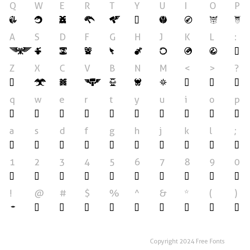 Character Map of ChaoSquat Regular