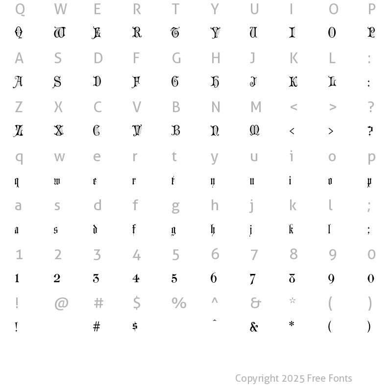 Character Map of ChappelText Regular