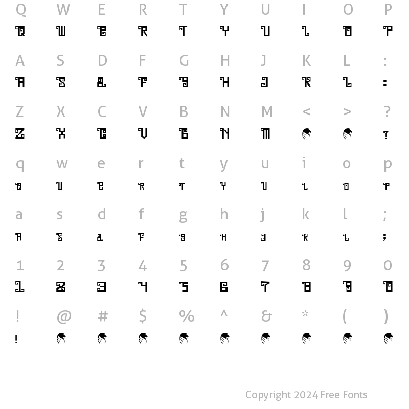 Character Map of Chapultepec Regular