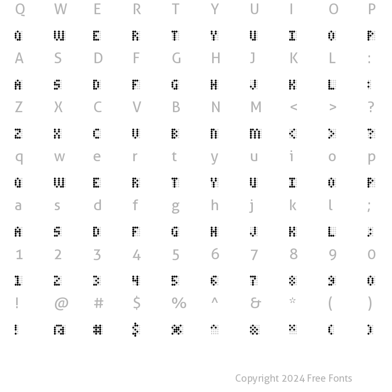 Character Map of Charaille AOE Regular