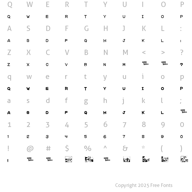 Character Map of Charles Atlas Regular