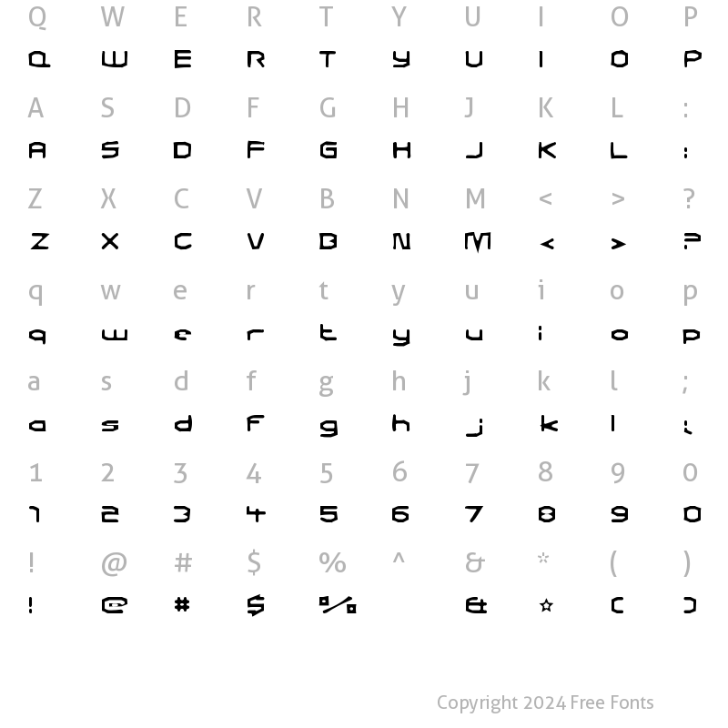 Character Map of Charles in Charge Gaunt Regular