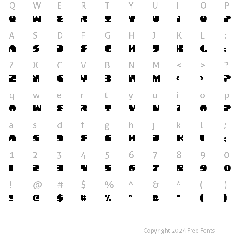 Character Map of CHARLES Regular