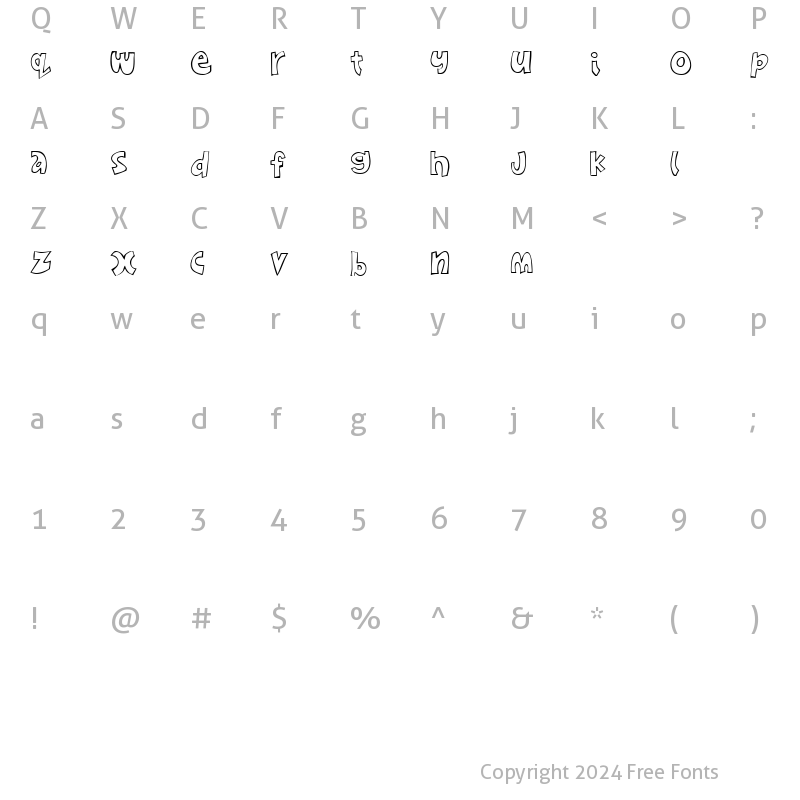 Character Map of Charley Regular