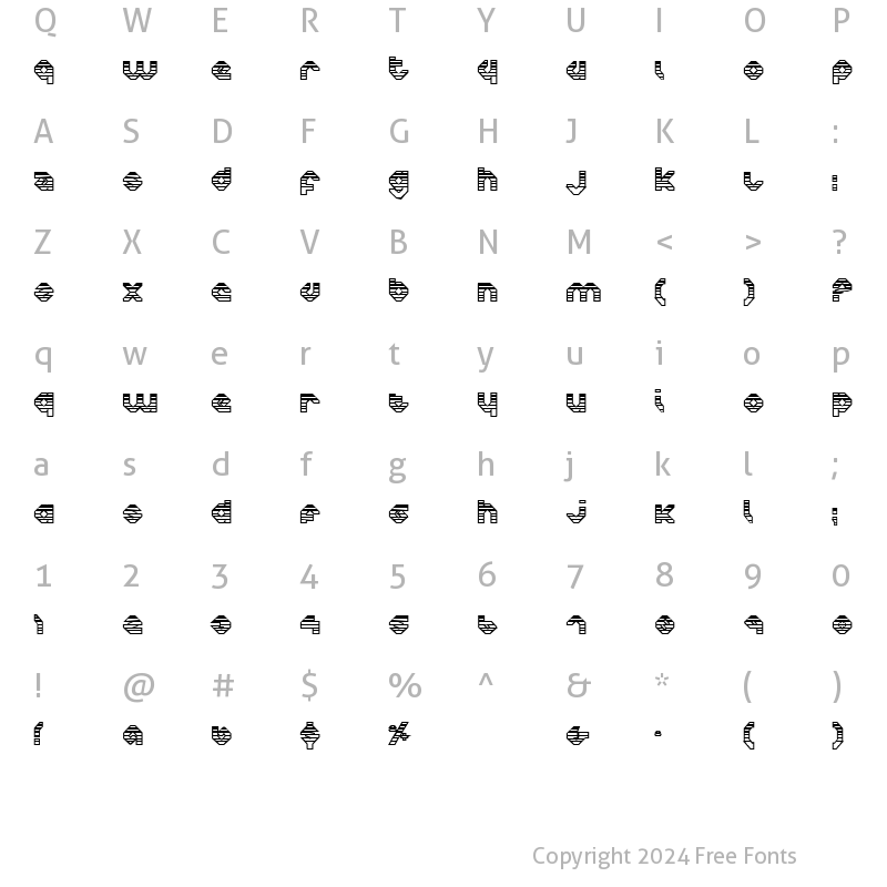 Character Map of Charlie's Angles OutGradient OutGradient