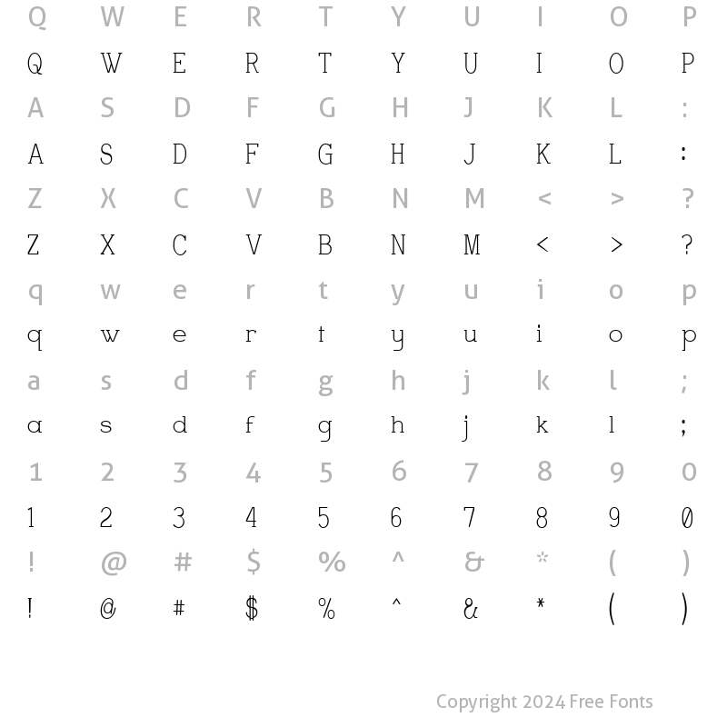 Character Map of Charrington Strewn Regular