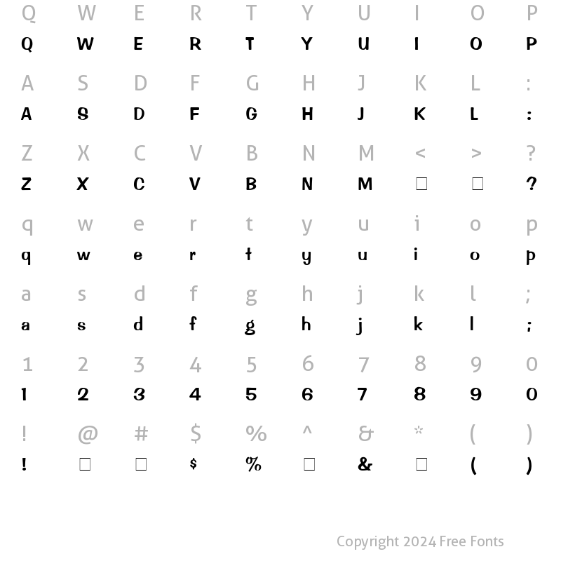 Character Map of ChartIt Normal