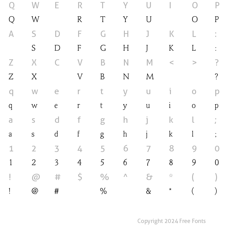 Character Map of ChaseLi Regular