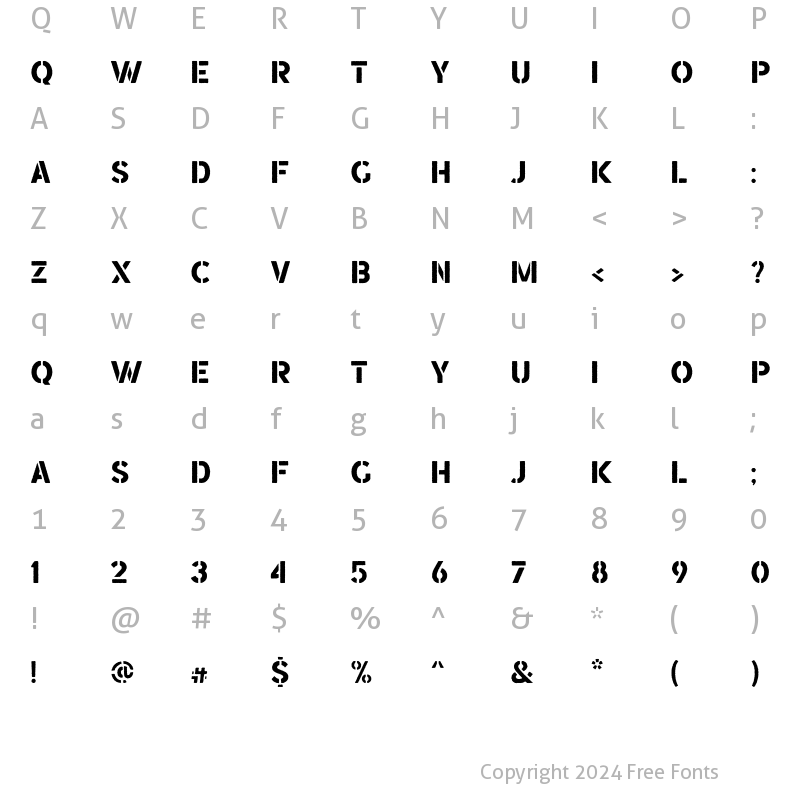 Character Map of Chaser Rough