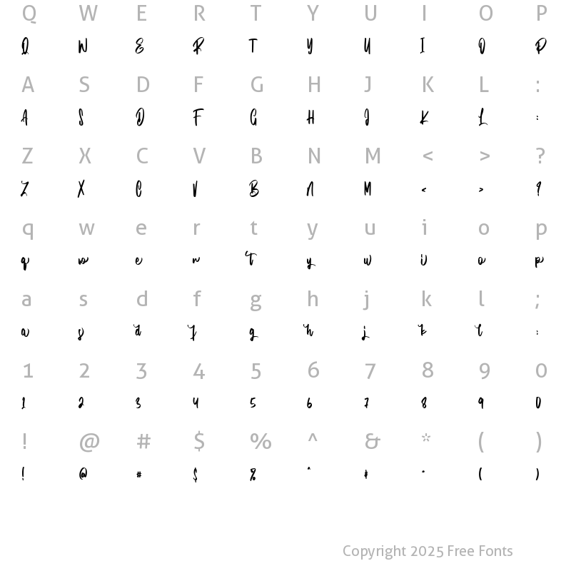 Character Map of Chasing Star Alt