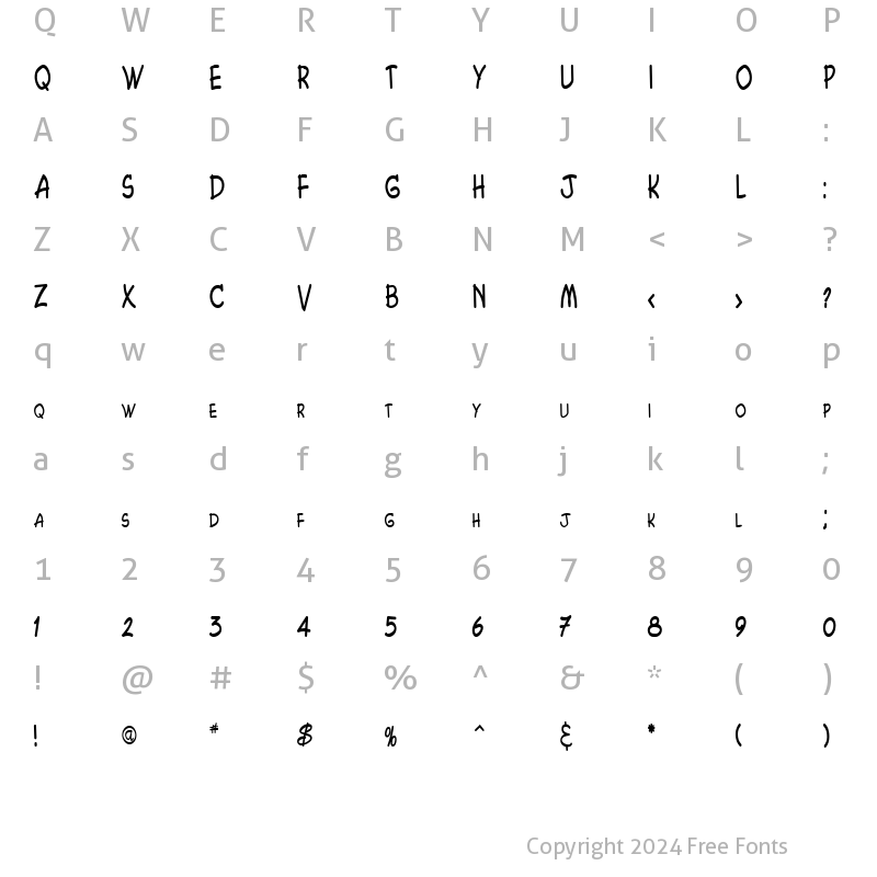 Character Map of Chasm Thin Normal