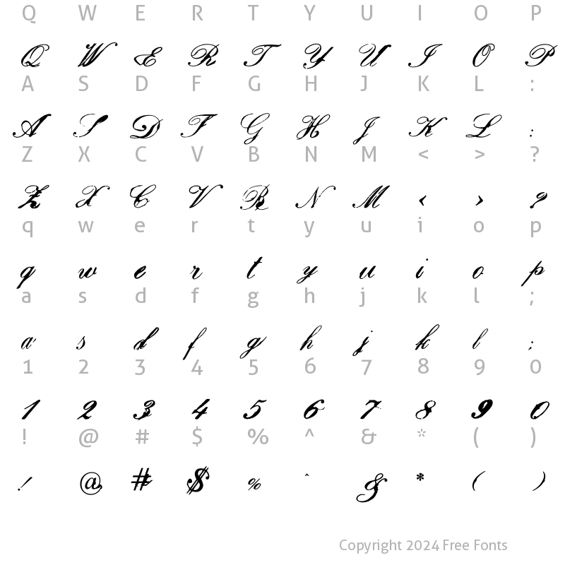 Character Map of ChatoBand Smooth Bold