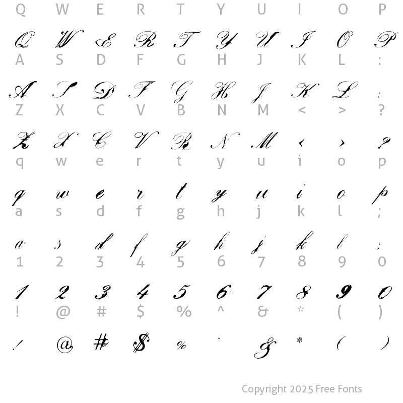 Character Map of ChatoBand Smooth Regular