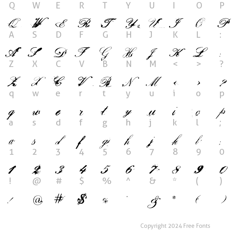 Character Map of ChatoBand Space Regular