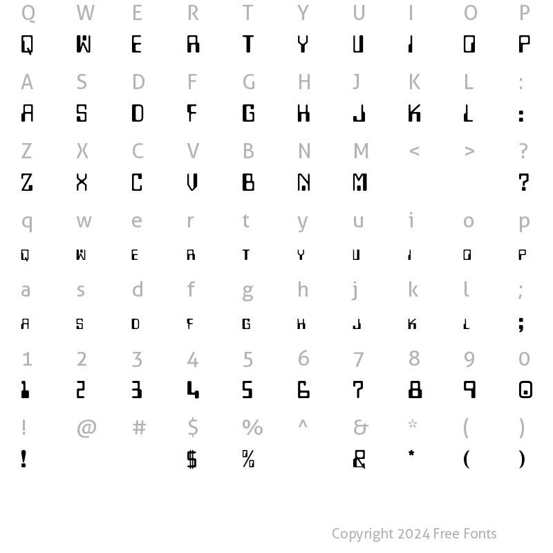 Character Map of Checkbook Regular