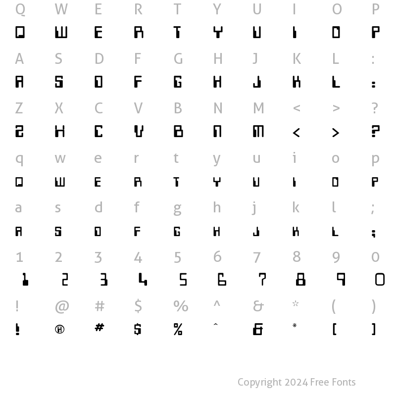 Character Map of CheckStub Regular