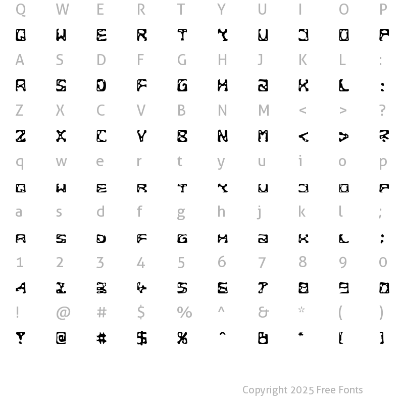 Character Map of Cheesehard Becker Normal