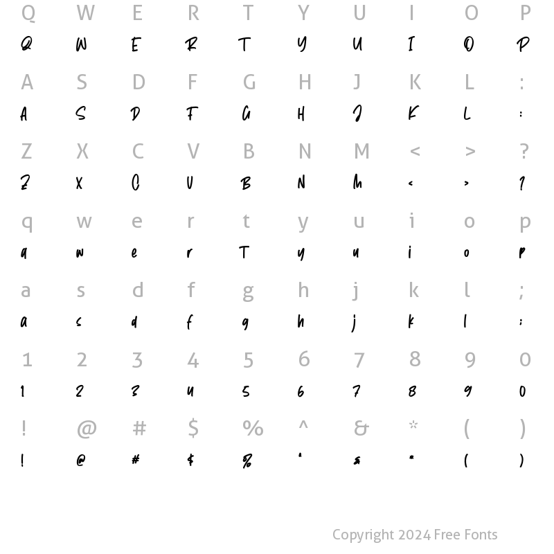 Character Map of Chekov Bold Regular