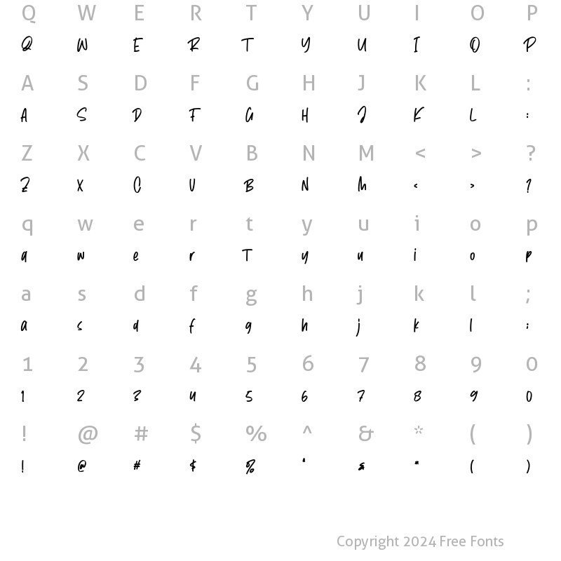 Character Map of Chekov SemiBold Regular