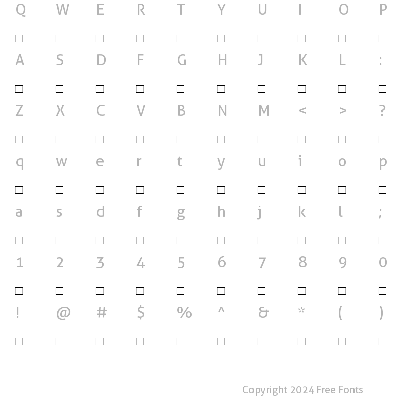 Character Map of ChemCycles Regular