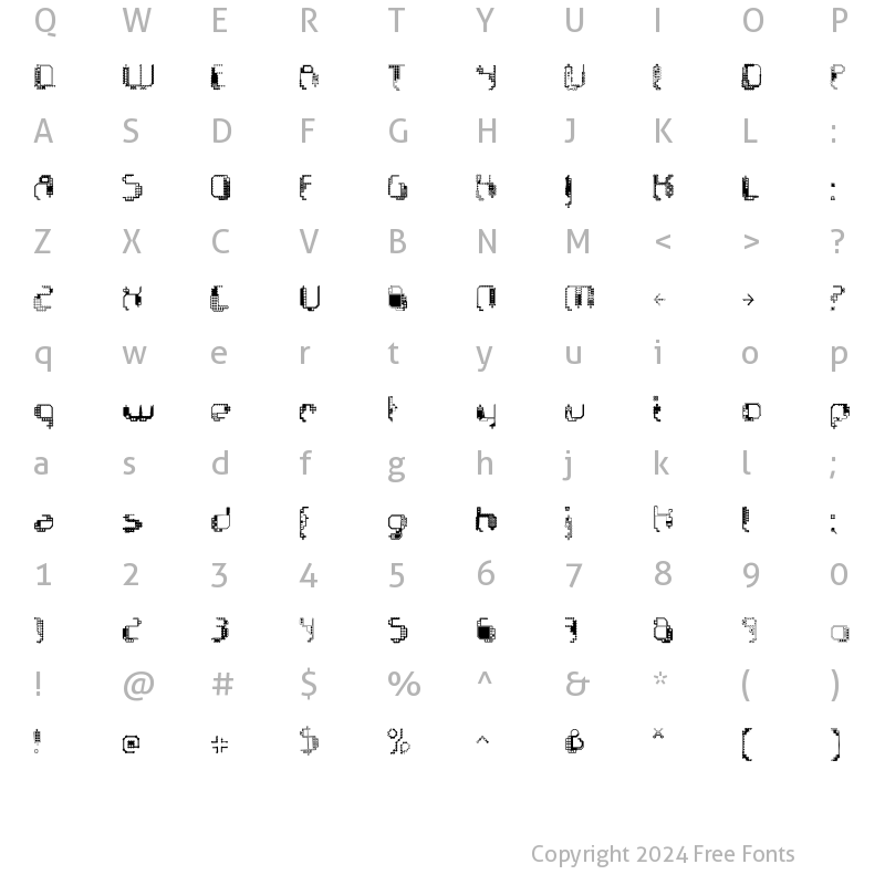 Character Map of Chemo DirtyStroke Regular