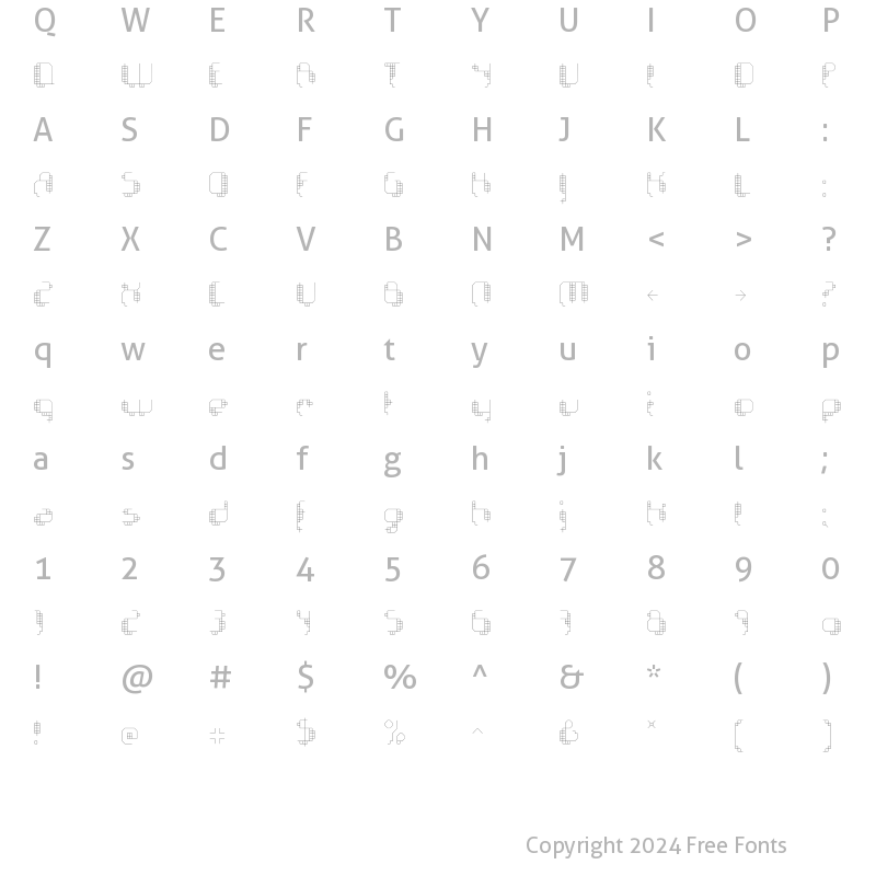 Character Map of Chemo Line Regular