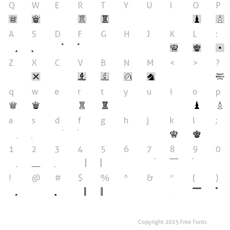 Character Map of Chess Leipzig Regular