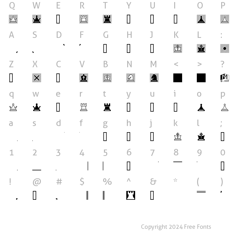 Character Map of Chess Lucena Regular