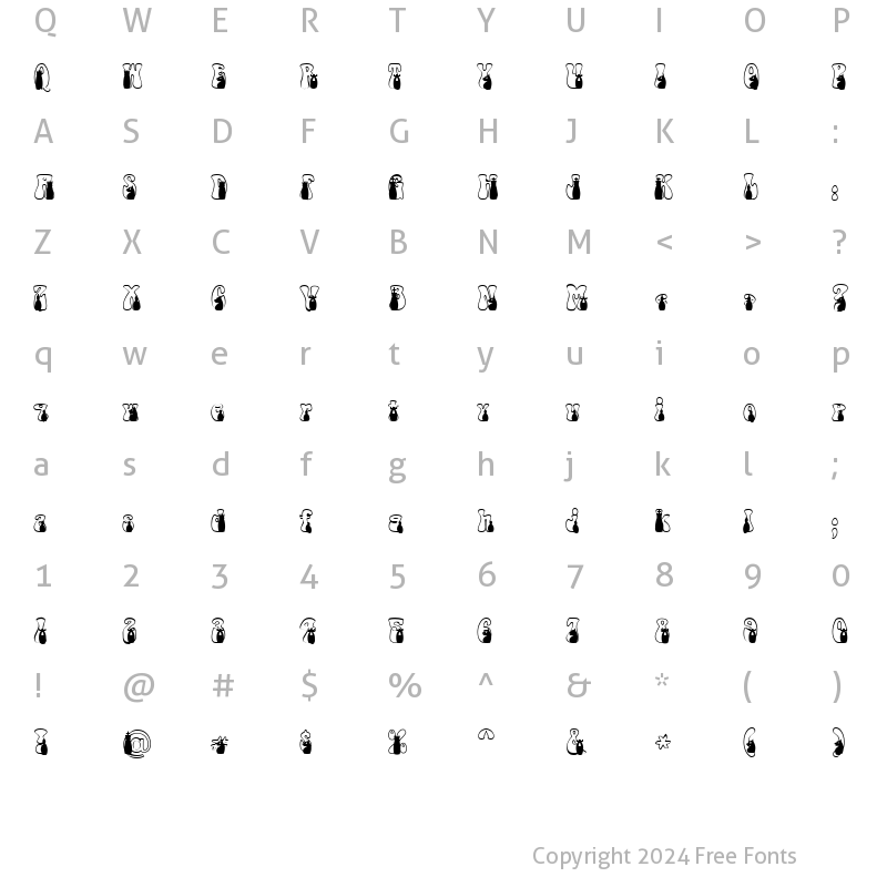 Character Map of ChessManWhite Becker Normal