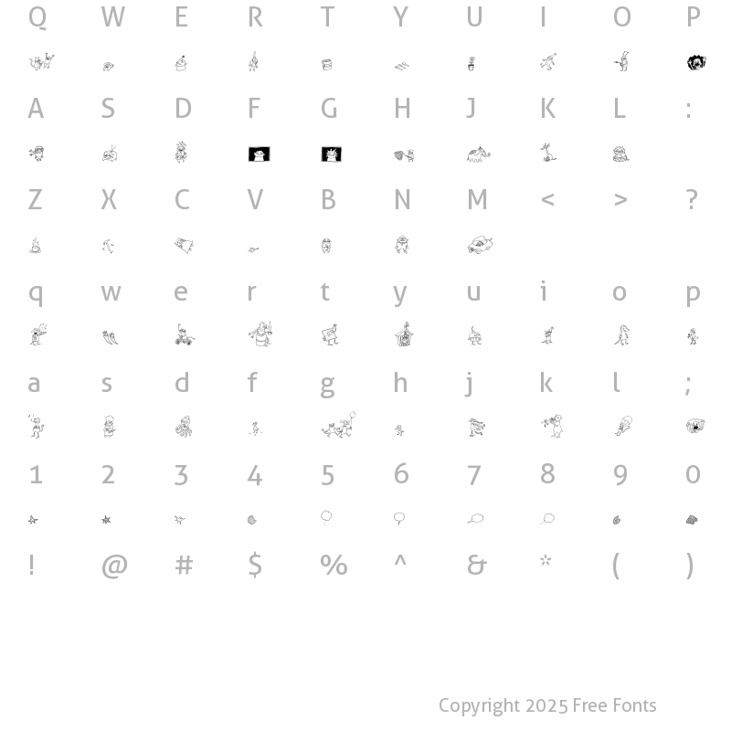 Character Map of Chicken Regular