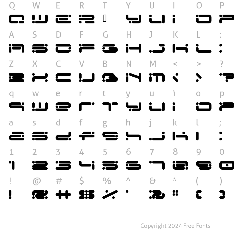 Character Map of Chicory Regular