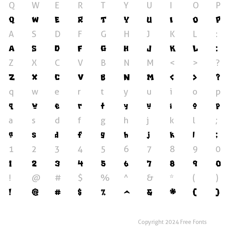 Character Map of Chilada Medium