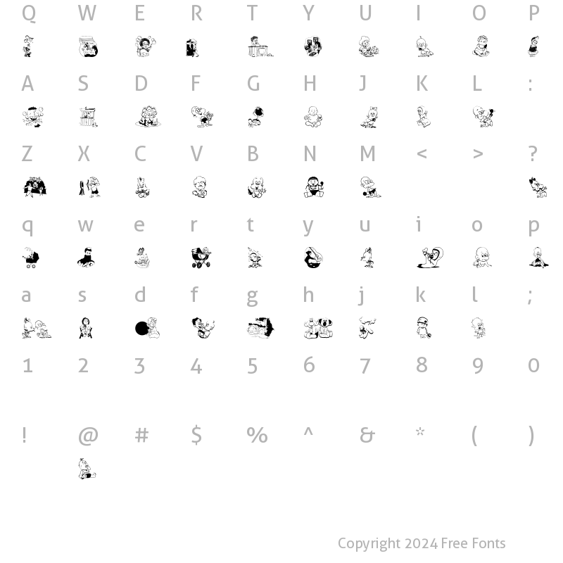 Character Map of ChildrenBats Regular