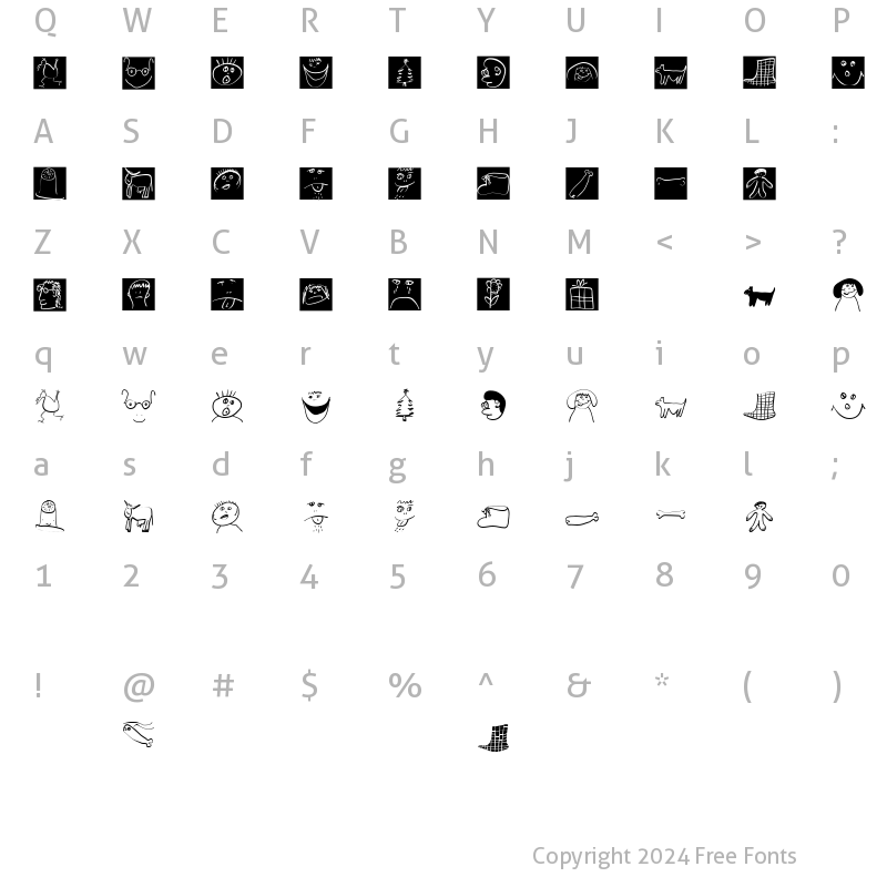 Character Map of ChildrenDingbats Regular