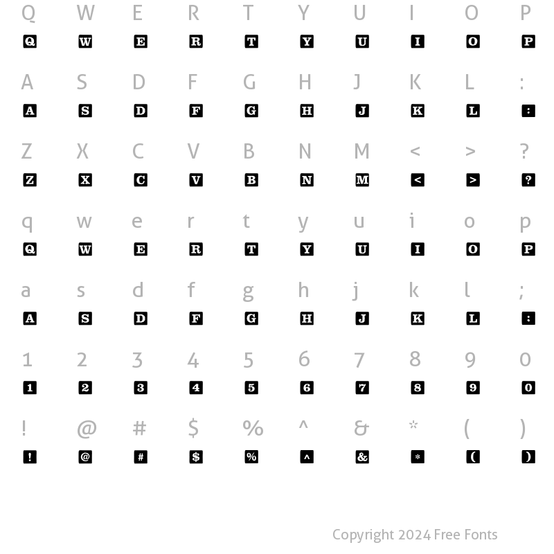 Character Map of ChildsPlayBlocksSolid Roman