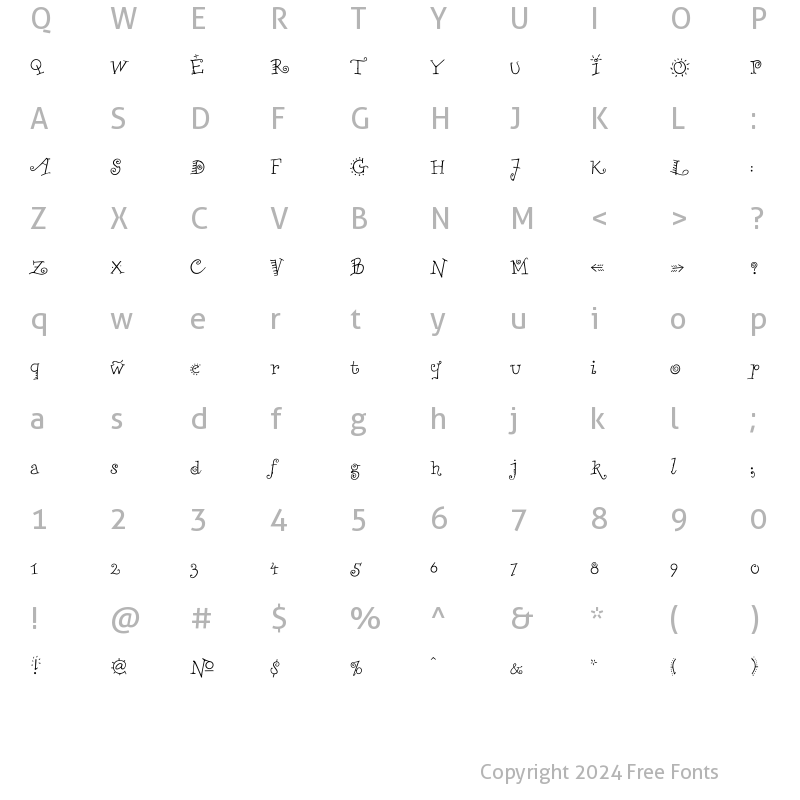 Character Map of Chili Pepper Regular