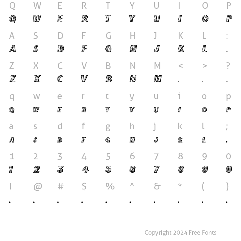 Character Map of ChiliPepper-Ext Regular