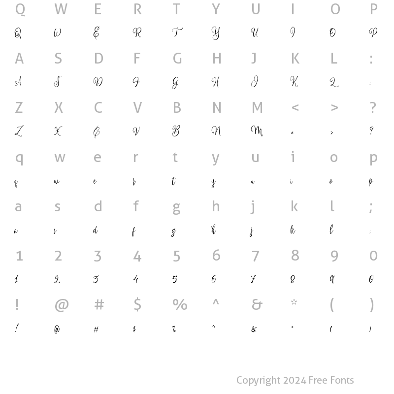 Character Map of Chillday Regular