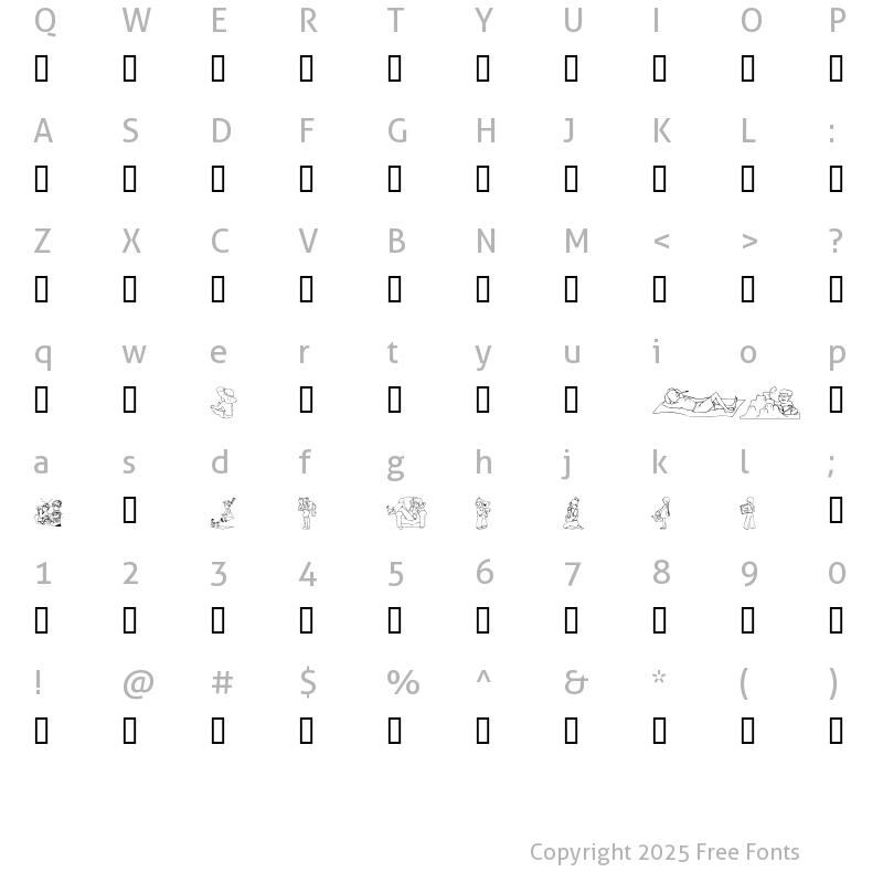 Character Map of Chilluns Regular