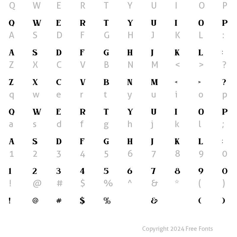 Character Map of CHINTA ONE Regular