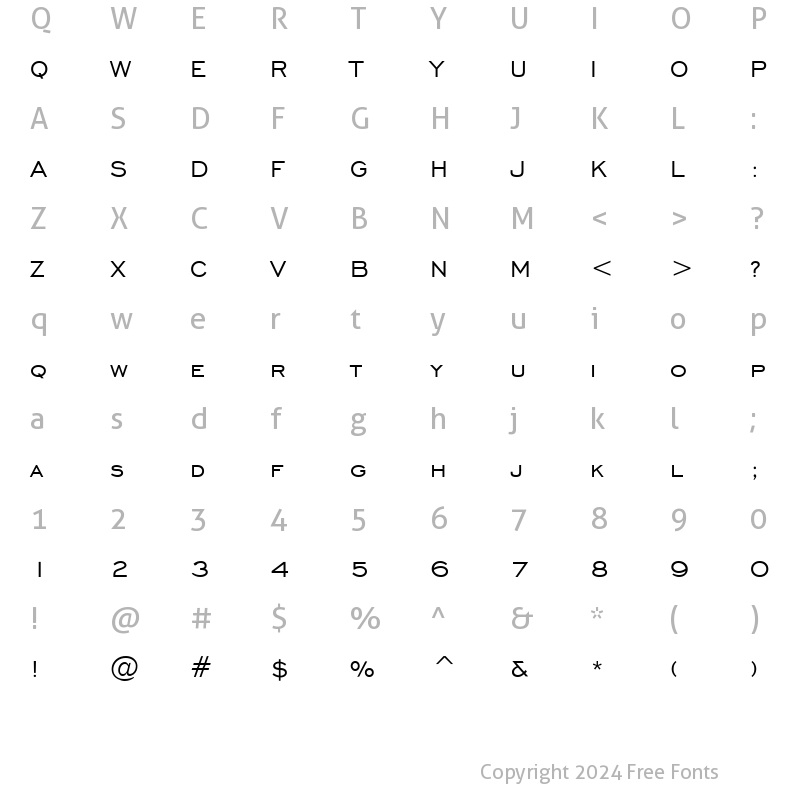 Character Map of Chisel Normal