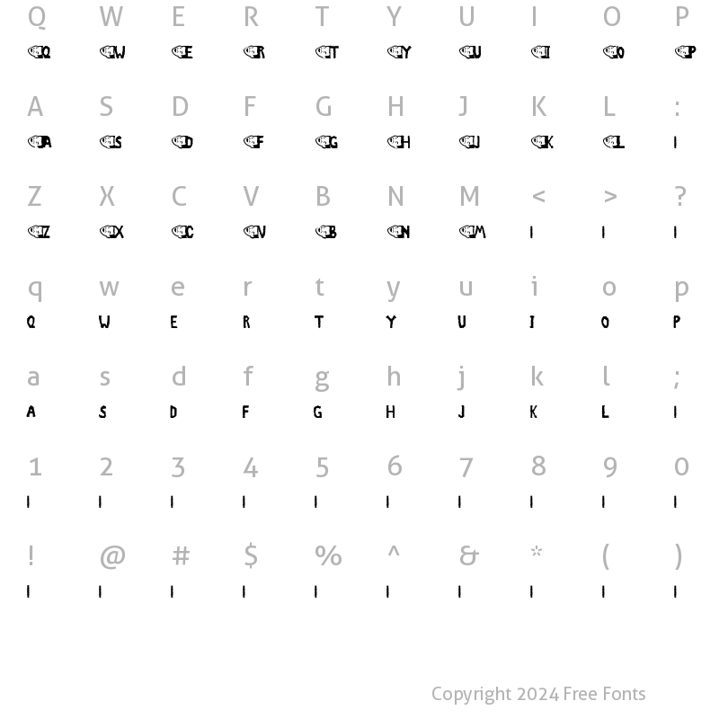 Character Map of Chlod Regular