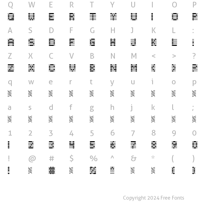 Character Map of Chloriin Regular