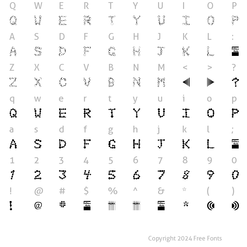 Character Map of Chlorix Regular