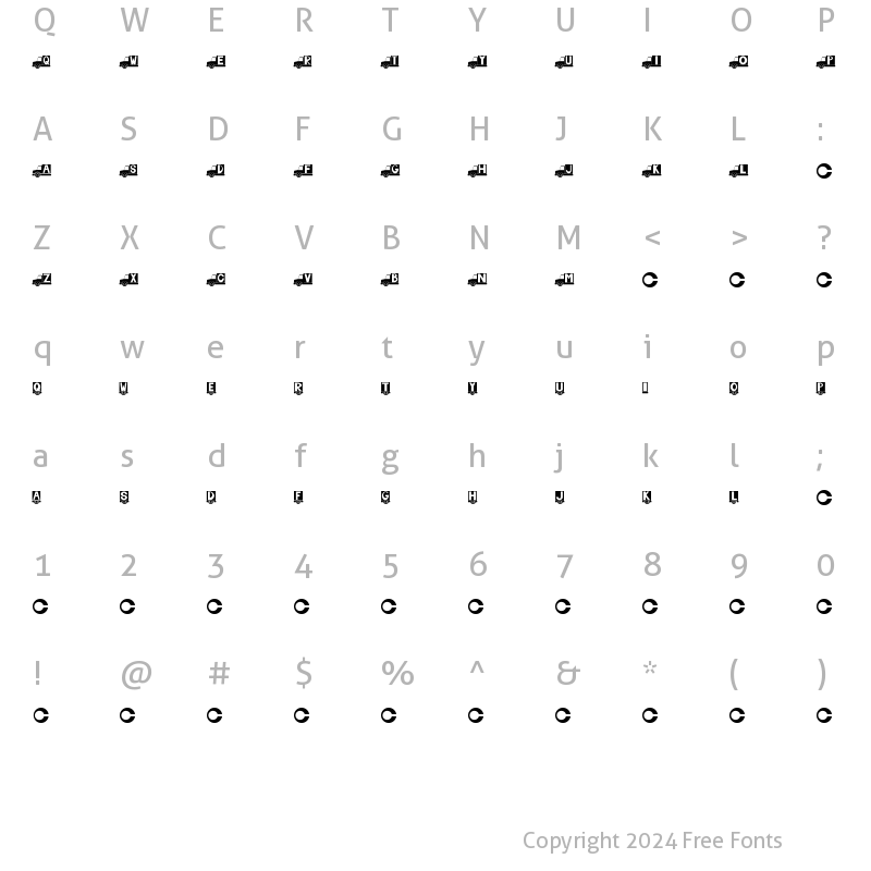 Character Map of Chlub Regular