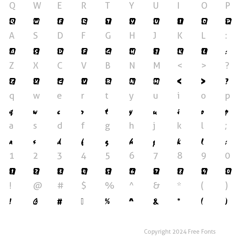 Character Map of ChocIniD Regular