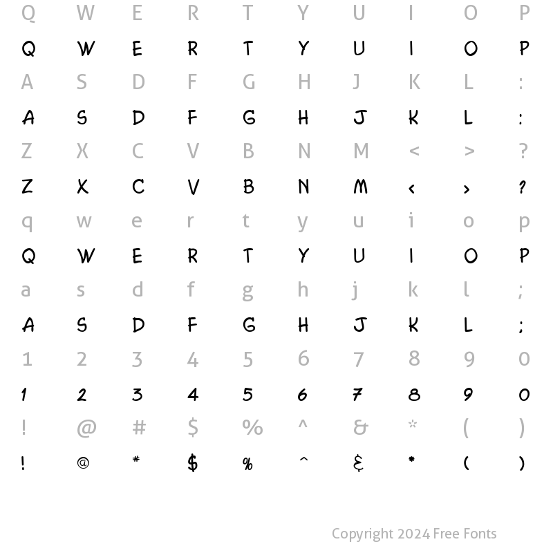 Character Map of ChockaDB Bold