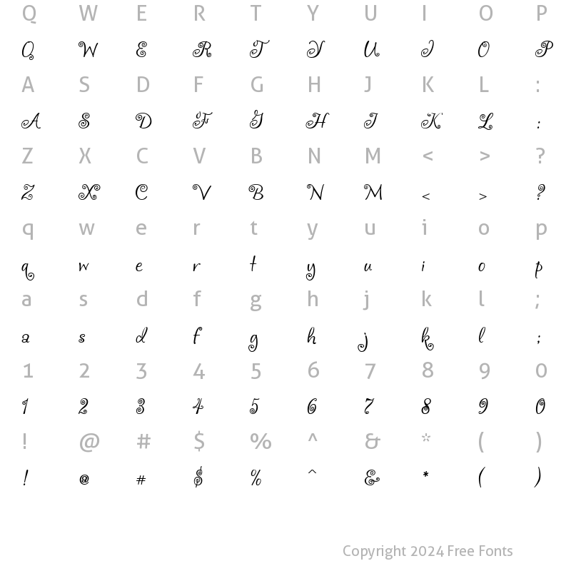 Character Map of Chocogirl Regular