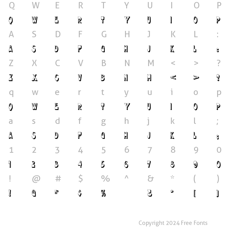 Character Map of Chocolate Drops NF Regular